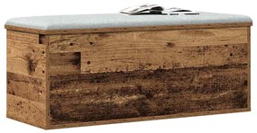 Caixa de Armazenamento vidaXL em Madeira Velha 90x35x35 cm em Madeira