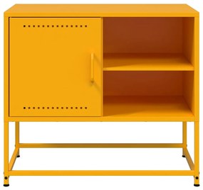 Móvel de TV 68x39x60,5 cm aço amarelo mostarda
