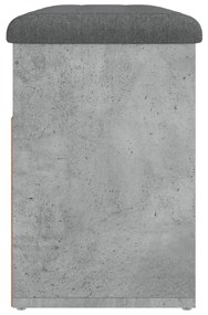 Banco sapateira 82x32x45,5cm derivados madeira cinzento cimento