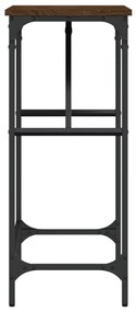 Mesa consola 75x32x75 cm derivados madeira carvalho castanho