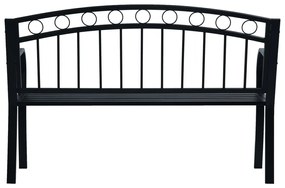 Banco jardim 125 cm aço preto
