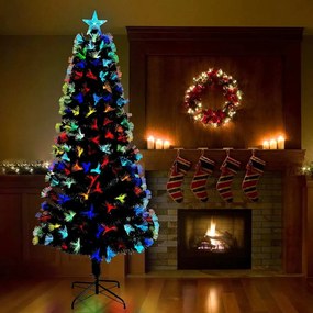 vidaXL Árvore de Natal Artificial com 250 LEDs Verde 210 cm PVC