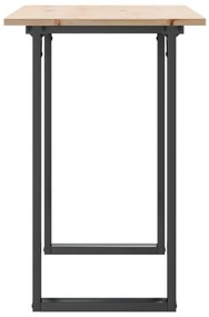 Mesa de jantar estrutura em O 100x50x75cm pinho e aço