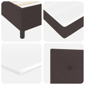 Cama Box Spring com Colchão Castanho 100x200 cm Tecido