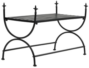Banco estilo vintage metal 83x42x55 cm preto