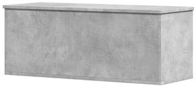 Caixa de arrumação 90x35x35 cm derivados madeira cinza cimento