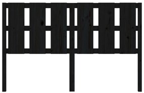 Cabeceira de cama 155,5x4x100 cm pinho maciço preto