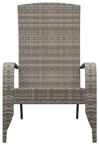 Cadeira de jardim Adirondack vime PE cinzento