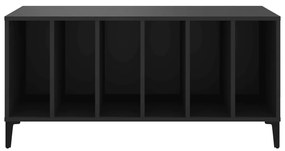 Armário para discos 100x38x48 cm derivados de madeira preto