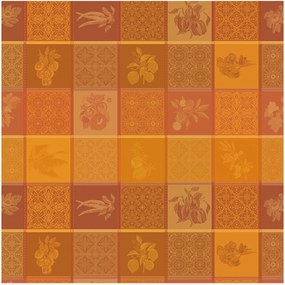 Toalha de mesa redonda em tecido jacquard de algodão com revestimento acrílico Mille Tutti Frutti