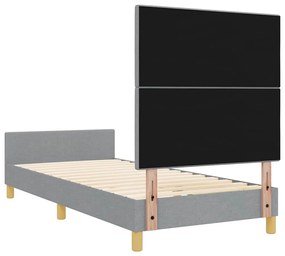 Estrutura de Cama vidaXL Cinza Claro 100x200 cm em Tecido