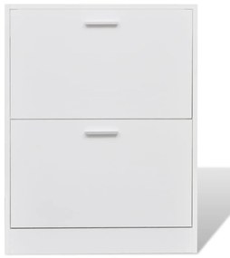 Sapateira com 2 compartimentos madeira branco