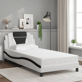 Estrutura cama c/ cabeceira 100x200 cm couro artificial