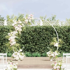 vidaXL Arco de Casamento Branco 223 x 45 x 201 cm Aço
