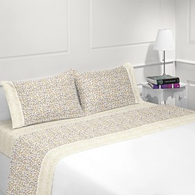 Jogo de lençóis 100% algodão - MILÃO da Casa&Algodão: cama 160cm - 1 lençol superior 240 x 290 cm + 1 lençol capa ajustavel 160 x 200 + 30 cm +  2 fronha almofada 50x70 cm