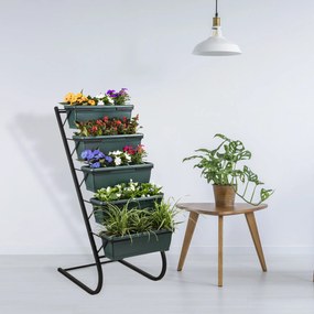 Vaso Decorativo Rs-001 – Verde Escuro e Preto – 56x130x85 cm | Tribo H