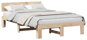 Estrado de cama com Cabeceira 120x200 cm Madeira de Pinho