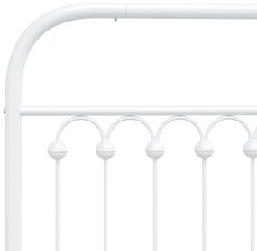 Cabeceira de cama 107 cm metal branco