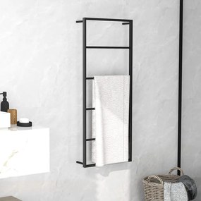 336118 vidaXL Toalheiro 45x10x115 cm aço preto