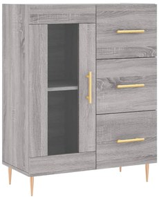 Armário alto 69,5x34x180 cm derivados de madeira sonoma cinza