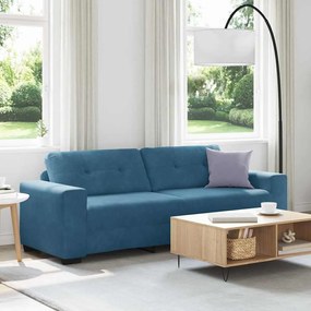Sofá de 3 Lugares vidaXL Azul 180 cm em Veludo