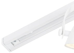 Sistema de iluminação de trilho monofásico com 3 focos ajustáveis branco - Magnax Moderno