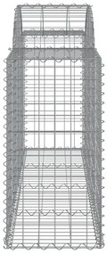 Cestos gabião arqueados 7 pcs 200x50x80/100cm ferro galvanizado
