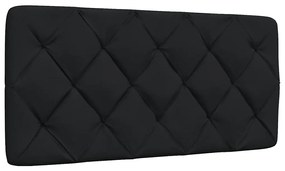 Cama com colchão 100x200 cm tecido preto