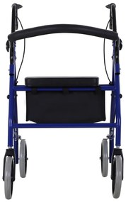 Andador adulto dobrável com freios e assento 77x55.5x84-93 cm