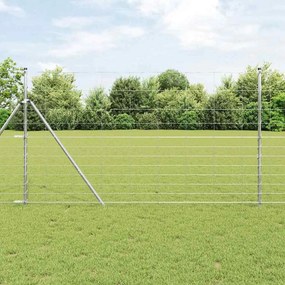 vidaXL Cerca de Campo 1,4x50 m Aço Galvanizado