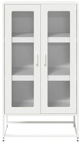 Aparador alto 68x39x123 cm aço branco