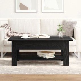 Mesa de café vidaXL em preto e carvalho com dimensões de 102x55x42 cm