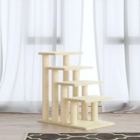 171503 vidaXL Árvore para gatos c/ postes arranhadores sisal 63 cm cor creme