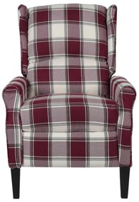 Poltrona de massagens reclinável tecido vermelho