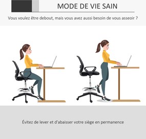 Cadeira de escritório com assento alto ajustável, cadeira giratória de 360°, banco respirável