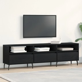 Cabide de TV vidaXL Carvalho Preto 150x30x44,5 cm Madeira de Engenhari