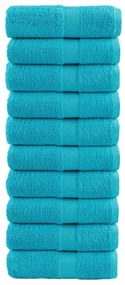 Toalhas de mãos premium SOLUND 10pcs 30x30cm 600 g/m2 turquesa