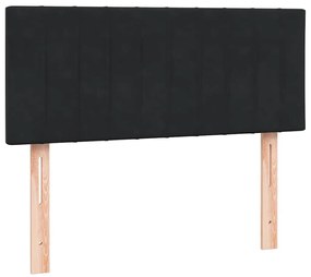 Cama com molas/colchão 120x210 cm veludo preto