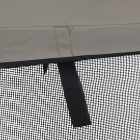 Toldo 3 arcos Bimini paredes malha laterais 183x(137-152)x137cm