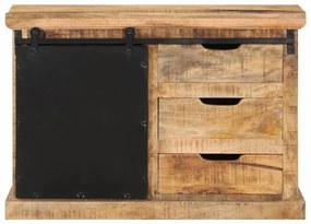 Aparador 80x30x55 cm madeira de mangueira áspera maciça