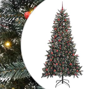vidaXL Árvore de Natal Artificial Verde 210 cm PVC, Plástico e Aço