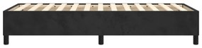 Estrutura de cama sem colchão 100x200 cm veludo preto