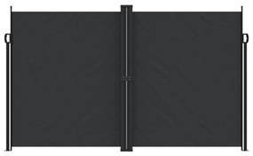 Toldo lateral retrátil 200x1000 cm preto