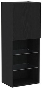 Armário para TV LED vidaXL Carvalho Preto 30.5x30x102 cm Madeira Engen