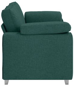 Sofá Loveseat Verde Escuro 140 cm Tecido