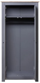 Roupeiro cinzento 80x50x171,5 cm pinho Panamá maciço