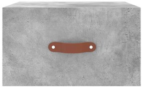 Mesas de cabeceira parede 2 pcs 35x35x20 cm cinza cimento