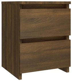 Mesa cabeceira 2pcs 30x30x40cm deriv. madeira carvalho castanho