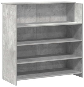 Balcão de recepção 180x50x103,5 cm madeira cinza cimento