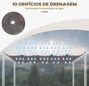Cobertura para Pérgola 3,5x2,5 m Teto de Substituição Retrátil para Pé